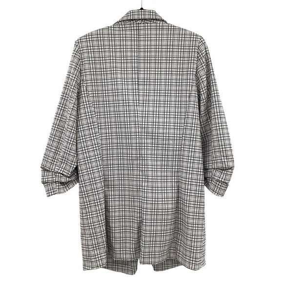 Rachel Zoe Plaid Longline Blazer Medium Officecore Boardroom Chic Business NWT - Picture 2 of 9